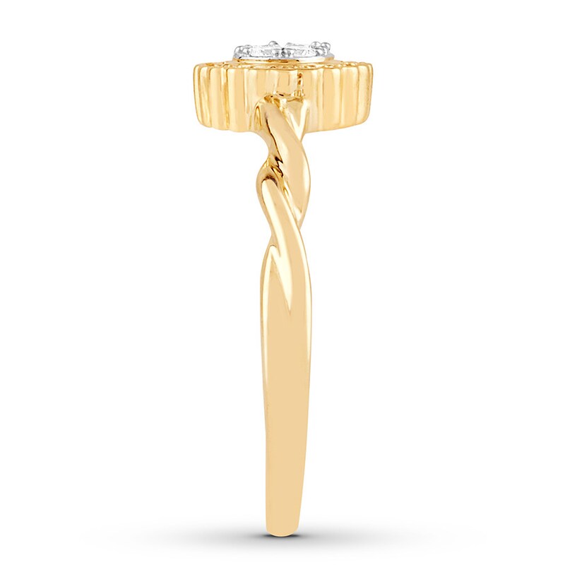 Diamond Promise Ring 1/5 ct tw Round-cut 10K Yellow Gold