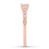 Diamond Promise Ring 1/4 ct tw Princess & Round 10K Rose Gold