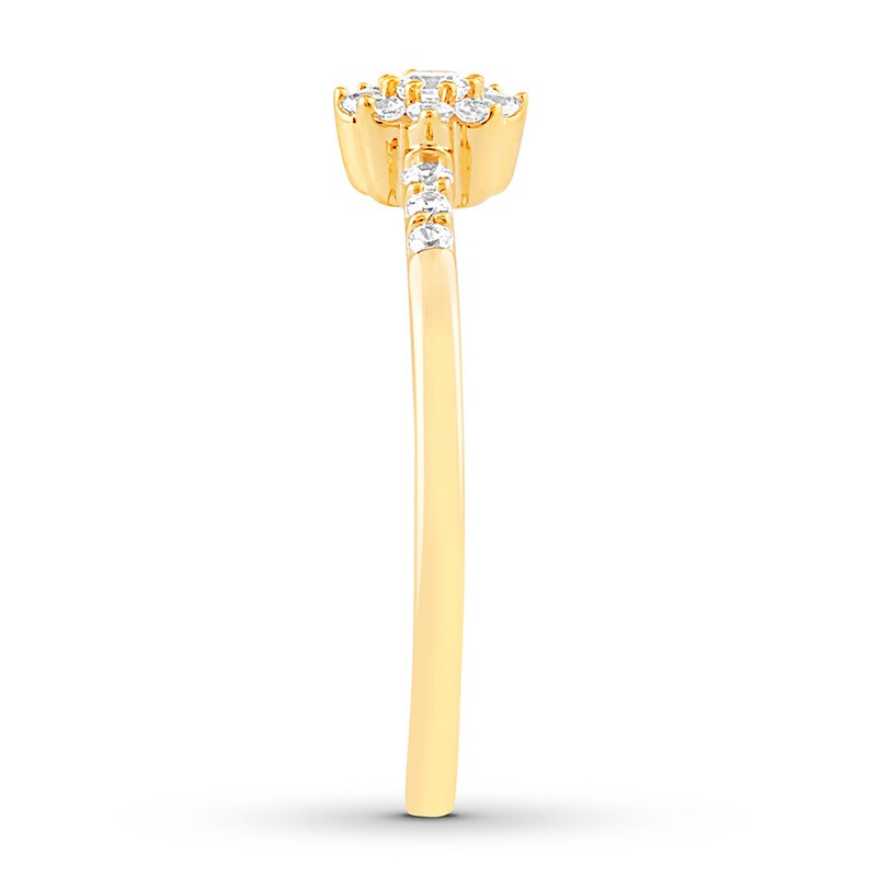 Diamond Promise Ring 1/4 ct tw Round-cut 10K Yellow Gold