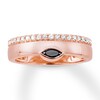 Black & White Diamond Ring 1/3 ct tw 10K Rose Gold