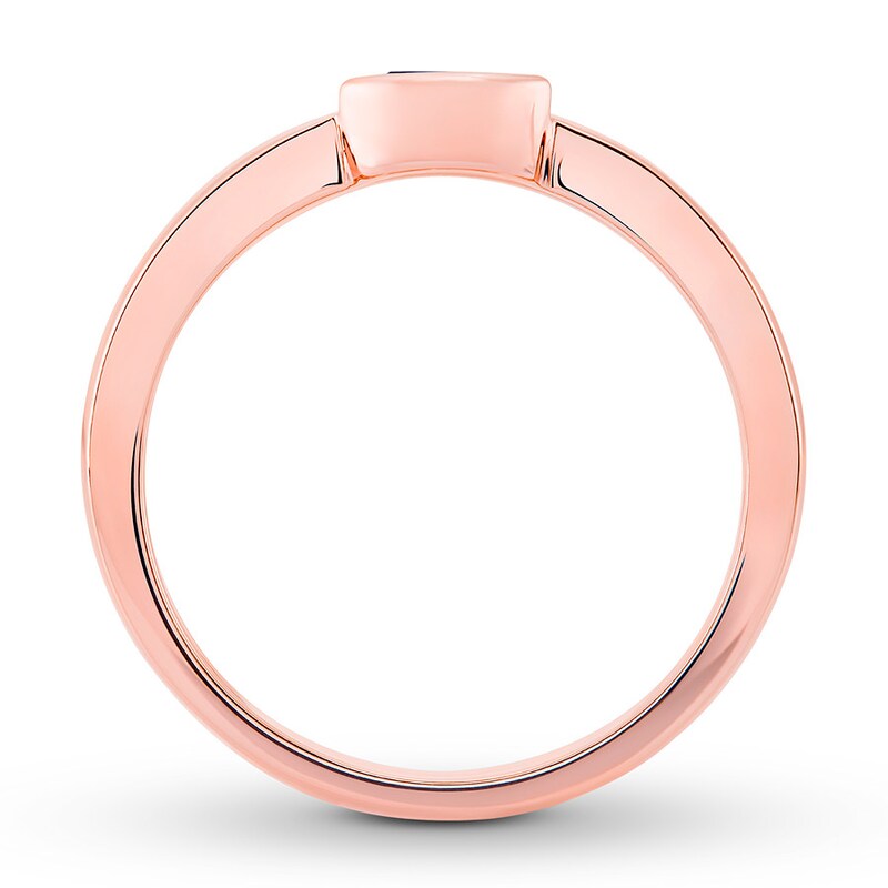 Black & White Diamond Ring 1/3 ct tw 10K Rose Gold