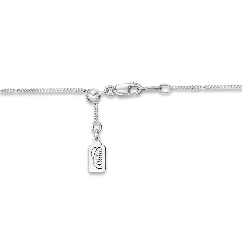 Main Image 3 of Emmy London Dimond Accent Shoe Necklace Sterling Silver 20"