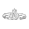 Three-Stone Diamond Ring 1/4 ct tw Round-cut Sterling Silver