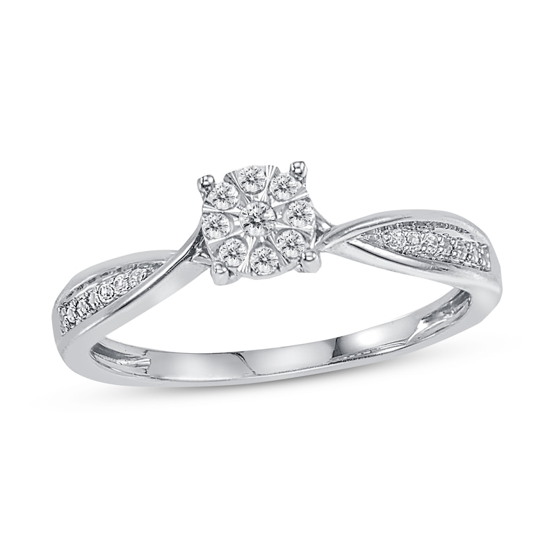 Diamond Promise Ring 1/10 ct tw 10K White Gold