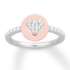 Thumbnail Image 0 of Signature Heart Diamond Ring 1/4 ct tw Sterling Silver & 10K Rose Gold