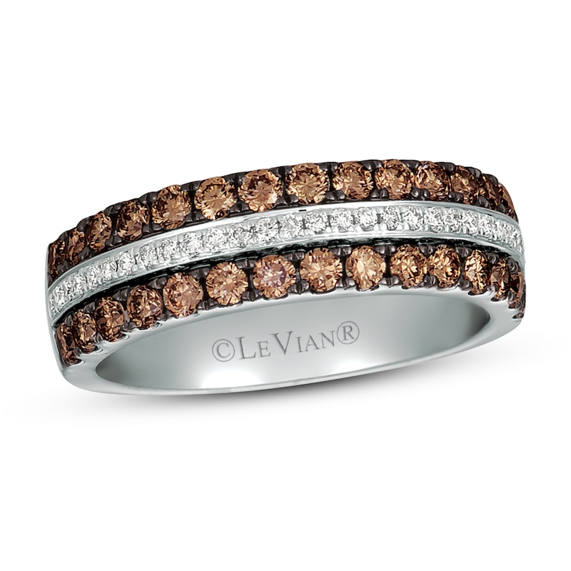 Main Image 1 of Le Vian Chocolate Diamond Ring 1 ct tw 14K Vanilla Gold