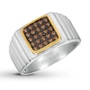 Le Vian Men's Chocolate Diamond Ring 1/5 ct tw 14K Two-Tone Gold