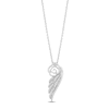 Thumbnail Image 0 of Hallmark Diamonds Wing Necklace 1/10 ct tw Sterling Silver 18"