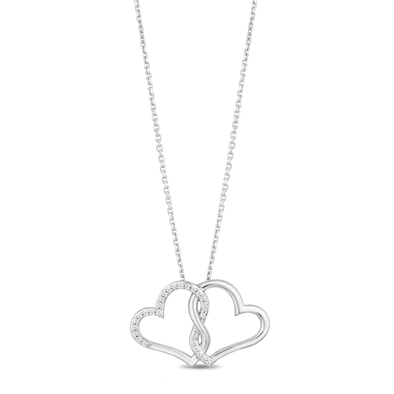 1 cttw Details about   Sterling Silver and Diamond Heart Pendant Necklace 18" 