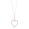 Thumbnail Image 0 of Hallmark Diamonds Necklace 1/5 ct tw Sterling Silver & 10K Rose Gold 18"
