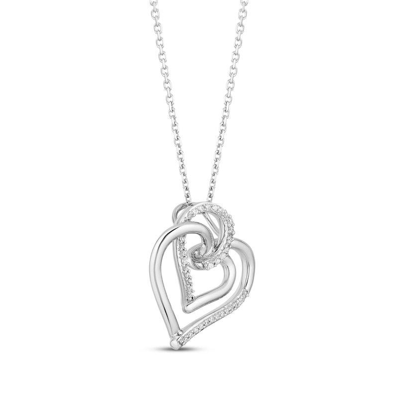 Hallmark Diamonds Heart Necklace 1/15 ct tw Sterling Silver 18"
