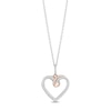 Thumbnail Image 0 of Hallmark Diamonds Heart Necklace 1/10 ct tw Sterling Silver & 10K Rose Gold 18"