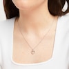 Thumbnail Image 2 of Hallmark Diamonds Heart Necklace 1/10 ct tw Sterling Silver & 10K Rose Gold 18"