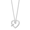 Thumbnail Image 0 of Hallmark Diamonds Heart Necklace 1/20 ct tw Sterling Silver 18"