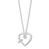 Thumbnail Image 1 of Hallmark Diamonds Heart Necklace 1/20 ct tw Sterling Silver 18"
