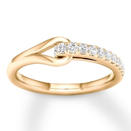 Love + Be Loved Diamond Ring 1/4 ct tw Round 10K Yellow Gold