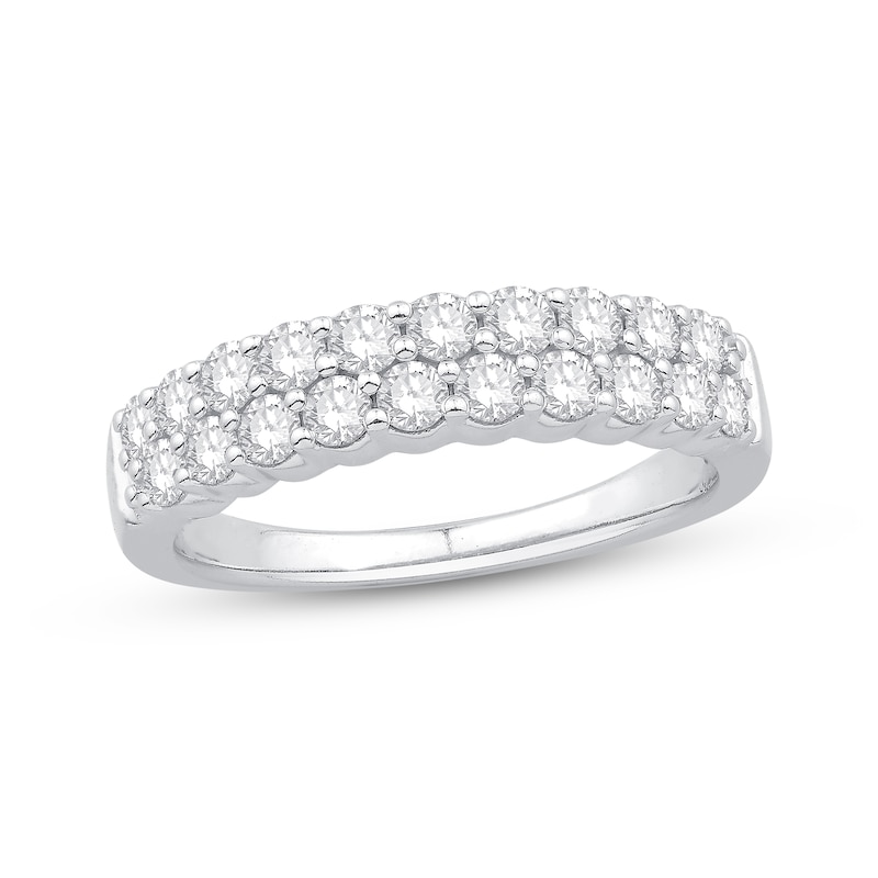 Diamond Anniversary Ring 7/8 ct tw 10K White Gold