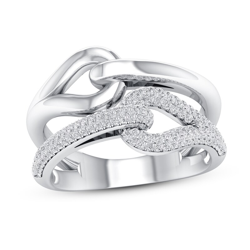 Love + Be Loved Diamond Fashion Ring 1/3 ct tw 10K White Gold