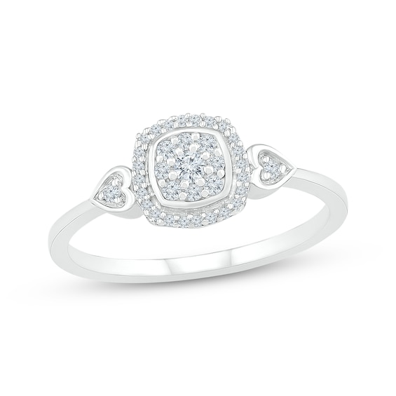 Diamond Ring 1/6 ct tw 10K White Gold
