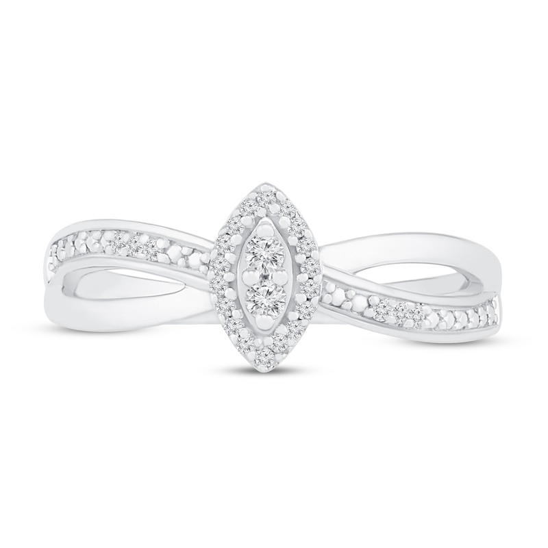 Main Image 2 of Diamond Ring 1/10 ct tw Round-cut Sterling Silver