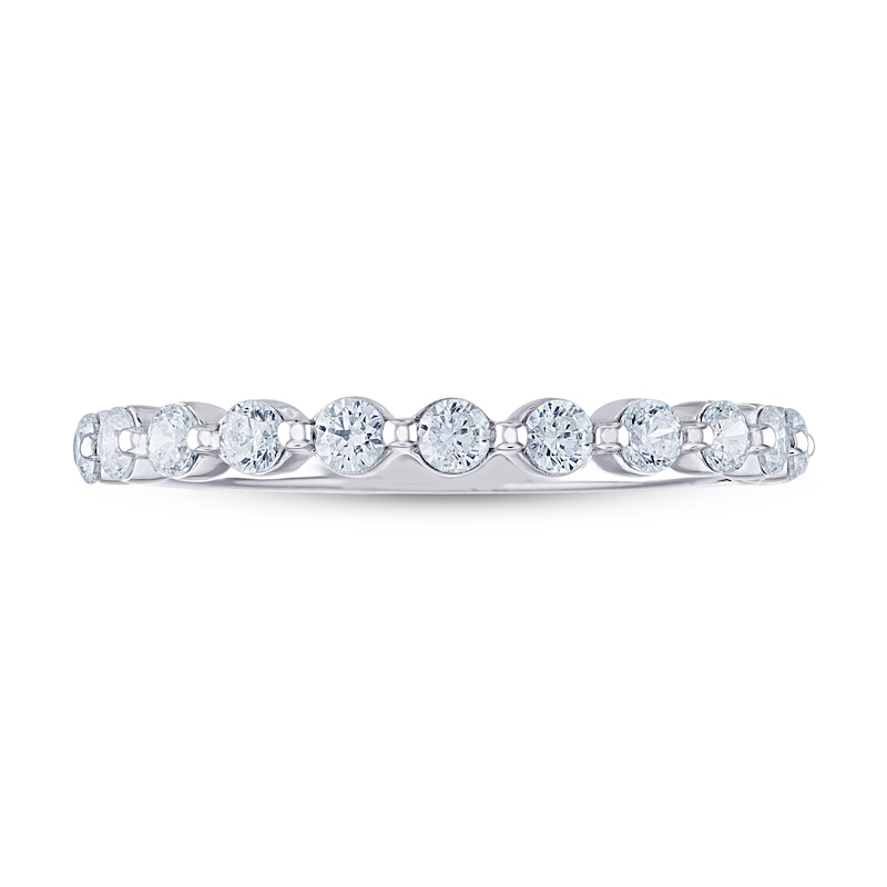 Main Image 3 of THE LEO Diamond Anniversary Ring 1/2 ct tw Round-cut 14K White Gold