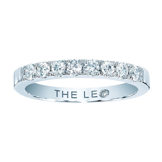 THE LEO Diamond Anniversary Ring 3/8 ct tw Round-cut 14K White Gold