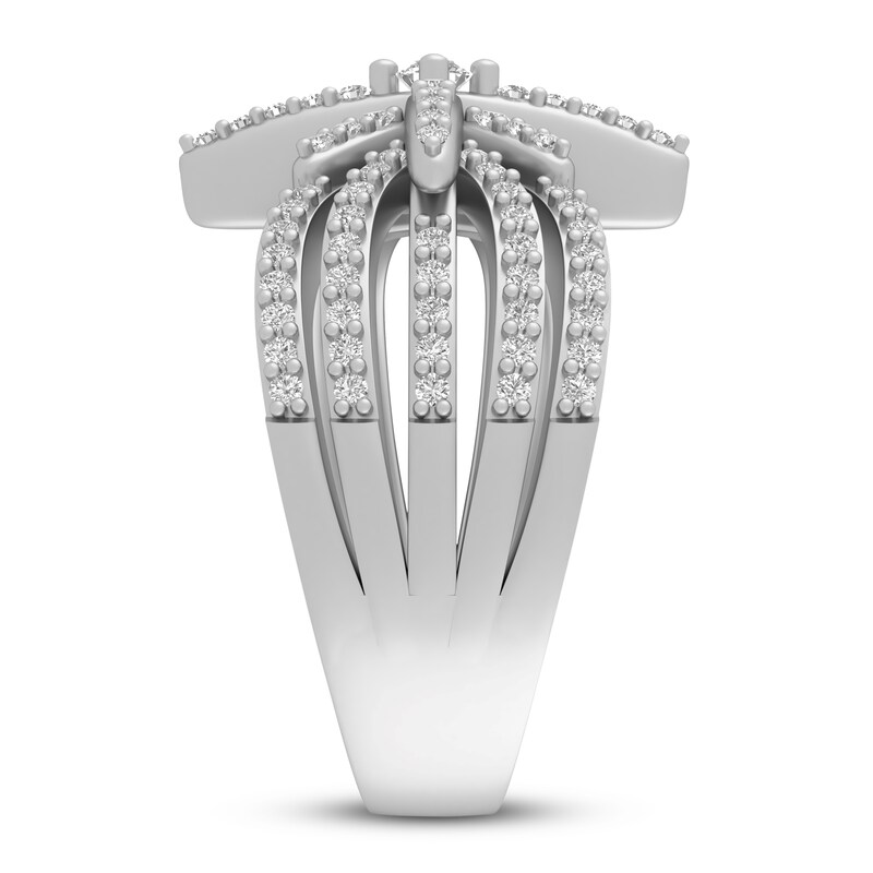 True North Diamond Star Ring 5/8 ct tw Sterling Silver