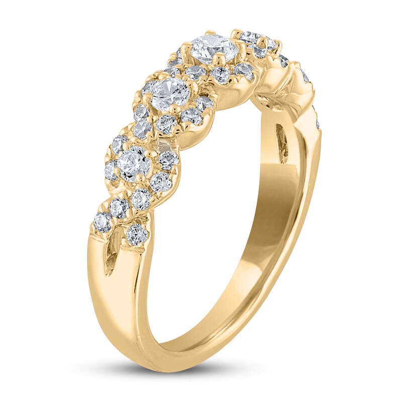 Main Image 2 of THE LEO Diamond Anniversary Ring 3/4 ct tw Round-cut 14K Yellow Gold
