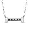 Thumbnail Image 1 of Disney Treasures 101 Dalmatians Black and White Diamond Necklace 1/10 ct tw Sterling Silver 17"