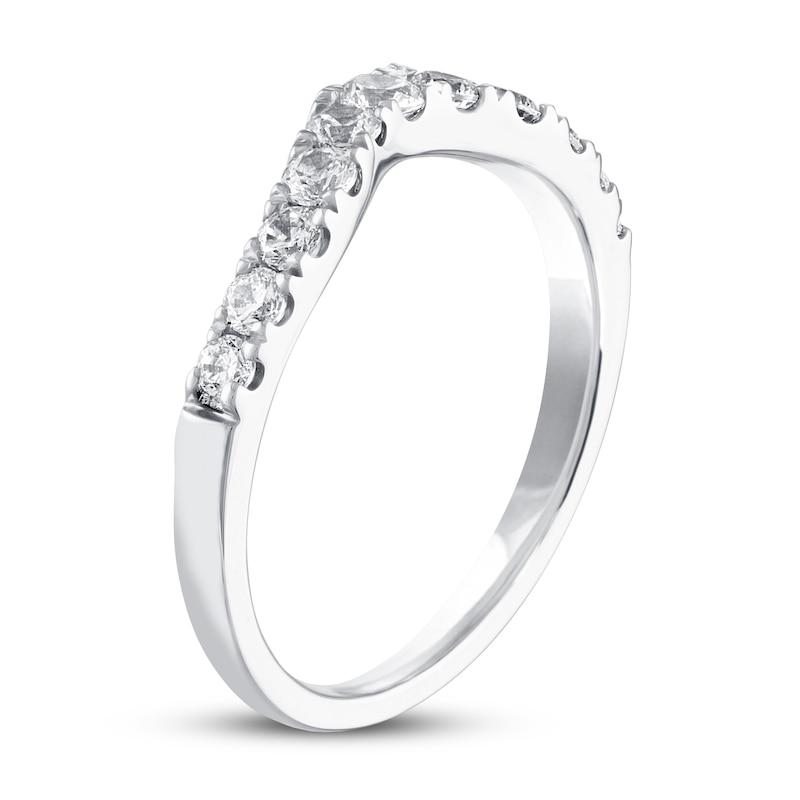 THE LEO Diamond Contour Anniversary Ring 1/2 ct tw Round-cut 14K White Gold