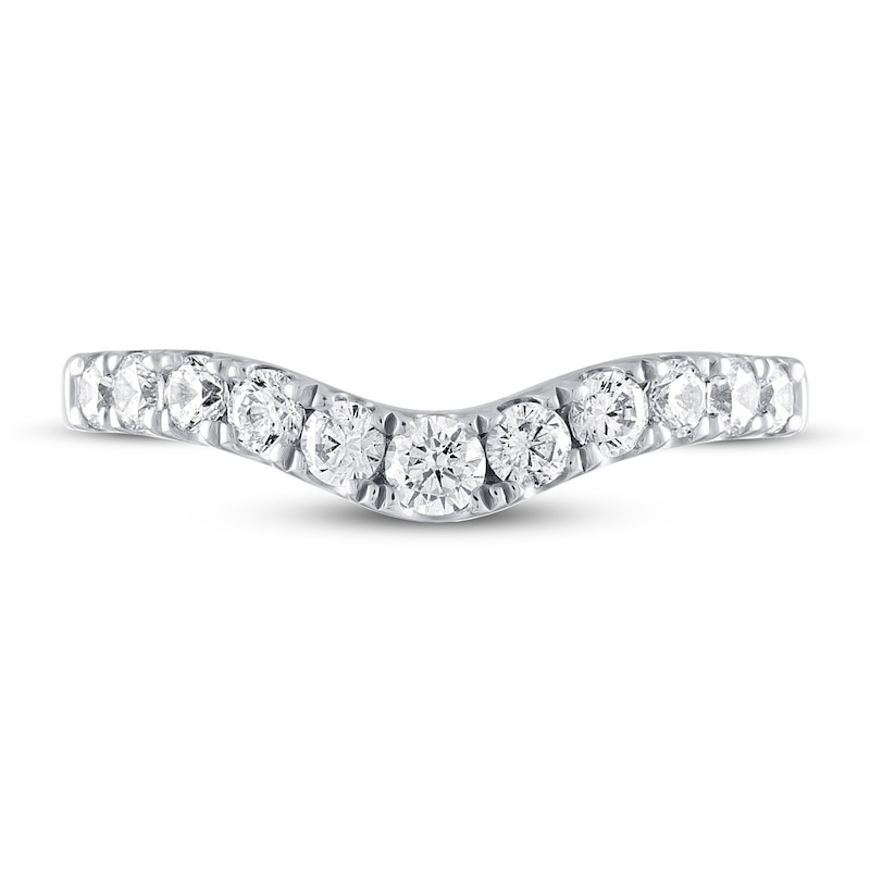 THE LEO Diamond Contour Anniversary Ring 1/2 ct tw Round-cut 14K White Gold