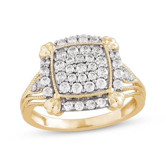 Diamond Fashion Ring 3/4 ct tw Round-cut 10K Yellow Gold