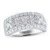THE LEO Diamond Anniversary Ring 1-3/4 ct tw Princess & Round-cut 14K White Gold