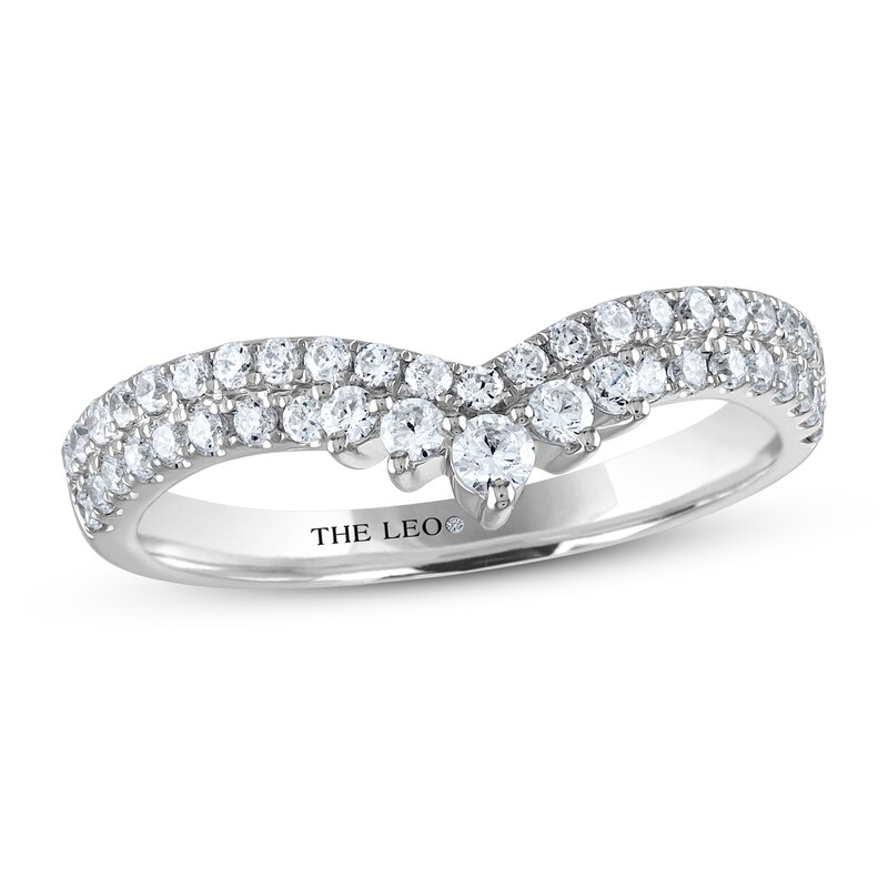 THE LEO Diamond Contour Ring 1/2 ct tw Round-cut 14K White Gold