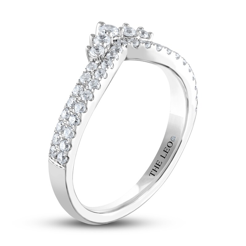 THE LEO Diamond Contour Ring 1/2 ct tw Round-cut 14K White Gold