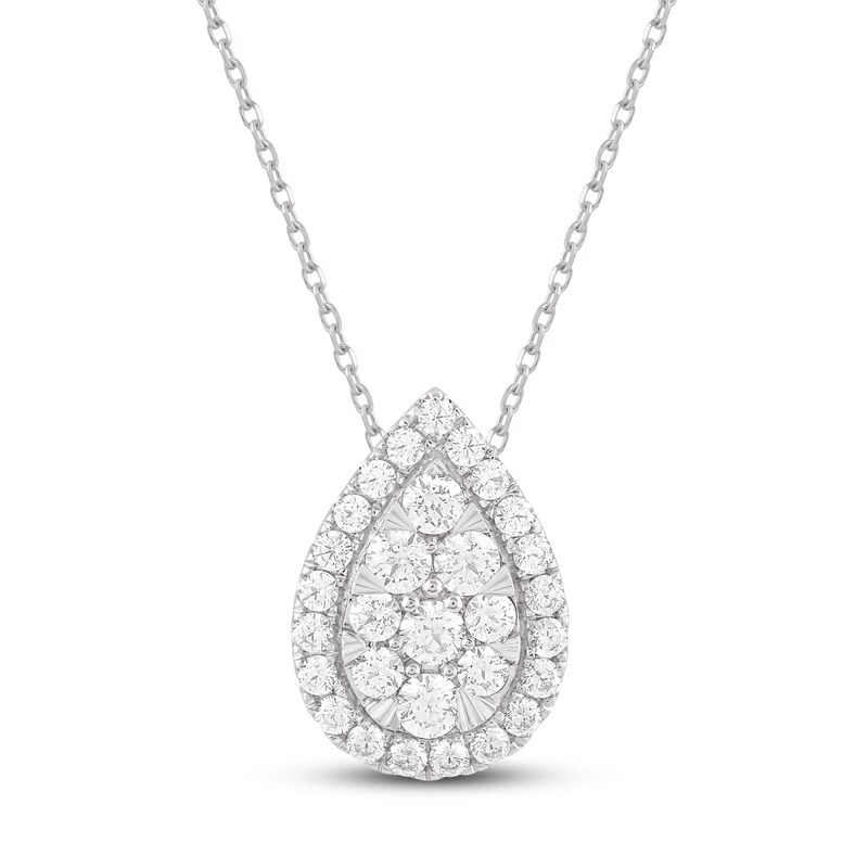 Main Image 1 of KAY Lab-Grown Diamonds Necklace 1 ct tw 14K White Gold 18"