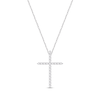 Thumbnail Image 1 of KAY Lab-Grown Diamonds Cross Necklace 1/2 ct tw 14K White Gold 18"