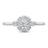 Thumbnail Image 3 of Diamond Heart Halo Ring 1/10 ct tw Round-Cut Sterling Silver