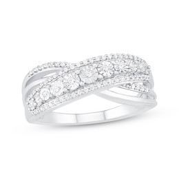 Diamond Ring 1/5 ct tw Round-cut Sterling Silver