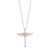Thumbnail Image 0 of Hallmark Diamonds Angel Necklace 1/10 ct tw Sterling Silver & 10K Rose Gold 18"