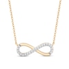 Thumbnail Image 1 of Hallmark Diamonds Infinity Necklace 1/10 ct tw 10K Yellow Gold 18"
