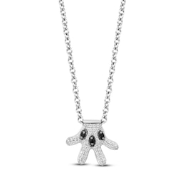 Disney Treasures Diamond Mickey Glove Necklace 1/6 ct tw Sterling Silver 17&quot;