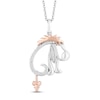 Thumbnail Image 1 of Disney Treasures Winnie the Pooh "Eeyore" Diamond Necklace 1/15 ct tw Sterling Silver & 10K Rose Gold 19"