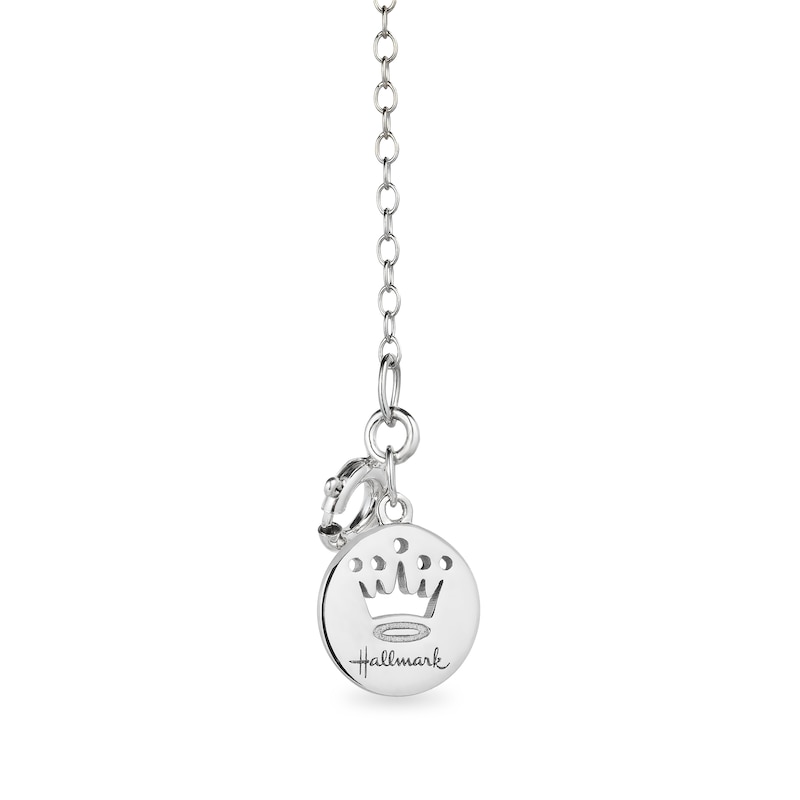 Main Image 2 of Hallmark Diamonds "Believe" Necklace 1/5 ct tw Round-Cut Sterling Silver & 10K Rose Gold 18"