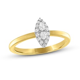 Forever Connected Diamond Ring 1/5 ct tw Pear & Round-Cut 10K Two-Tone Gold