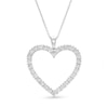 Thumbnail Image 1 of KAY Lab-Grown Diamonds Heart Necklace 1-1/2 ct tw Round-Cut 14K White Gold 18"