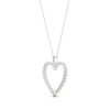 Thumbnail Image 2 of KAY Lab-Grown Diamonds Heart Necklace 1-1/2 ct tw Round-Cut 14K White Gold 18"