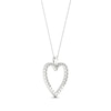 Thumbnail Image 4 of KAY Lab-Grown Diamonds Heart Necklace 1-1/2 ct tw Round-Cut 14K White Gold 18"