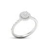 Thumbnail Image 2 of Multi-Diamond Halo Promise Ring 1/4 ct tw 10K White Gold