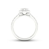 Thumbnail Image 4 of Multi-Diamond Halo Promise Ring 1/4 ct tw 10K White Gold